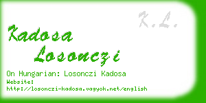 kadosa losonczi business card